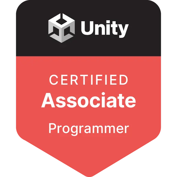 Unity Certified Associate Programmer badge.